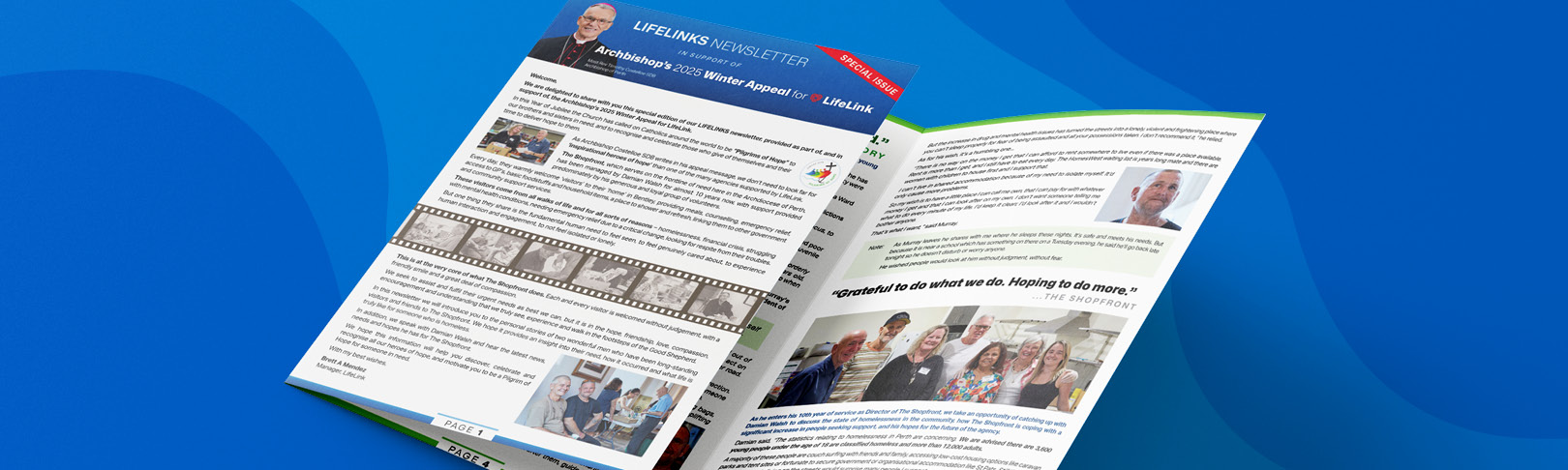 LifeLinks Newsletter in support of the Archbishop's 2025 Winter Appeal for LifeLink